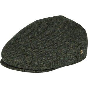 Mens Herringbone Flat Cap Newsboy Ivy Hat Wool Blend Gatsby Cabbie Tweed Hat